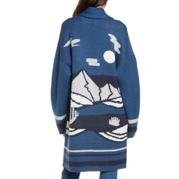 MOTHER Sweaters - MOTHER The Patch Pocket Hip Alpaca Oversized Cardigan in Picturesque large